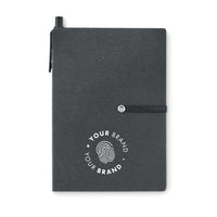 A5 Notizbuch aus Recyclingkarton mit Haftnotizen - R9213