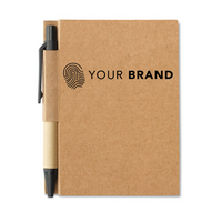 A6 Notizbuch aus Recyclingpapier mit Stift - R7626