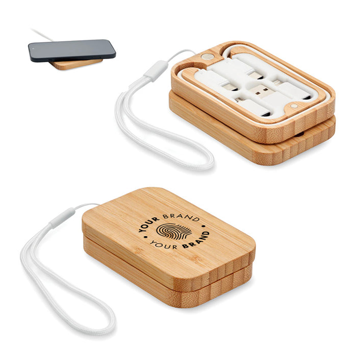 Bamboo Wireless Charger and Cable Pack - R2450